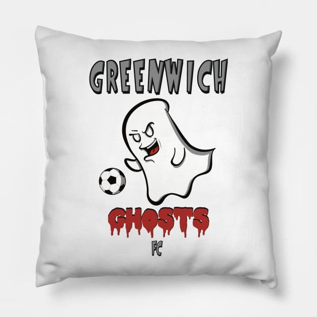 Greenwich Ghosts FC Pillow by Art by Nabes