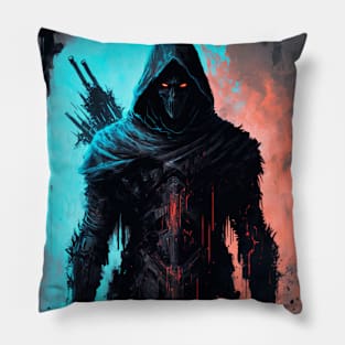 Assassin In Watercolor III Pillow