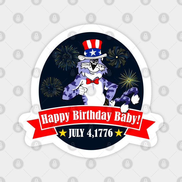 F-14 Tomcat - Happy Birthday Baby - July 4, 1776 - Dark Clean Style Magnet by TomcatGypsy