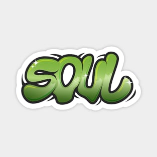 Green "Soul" graffiti Magnet