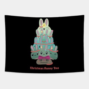 Christmas Bunny Tree Tapestry