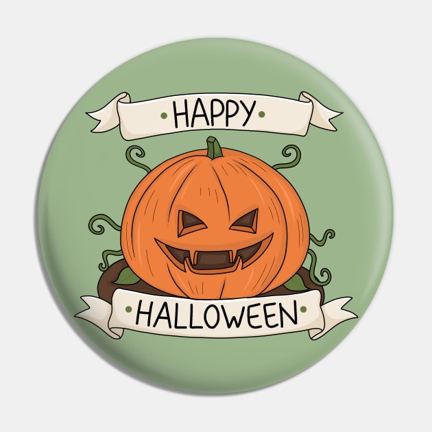 Halloween Pumpkin Pin by valentinahramov