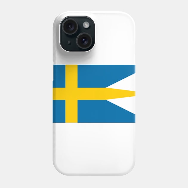 Accurate historical flag of Sweden Phone Case by AidanMDesigns