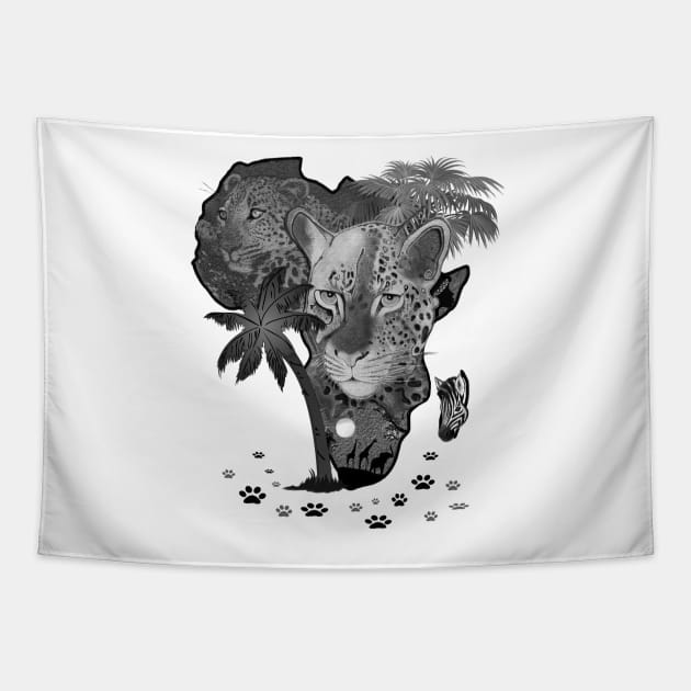 African Continent Tapestry by Just Kidding by Nadine May