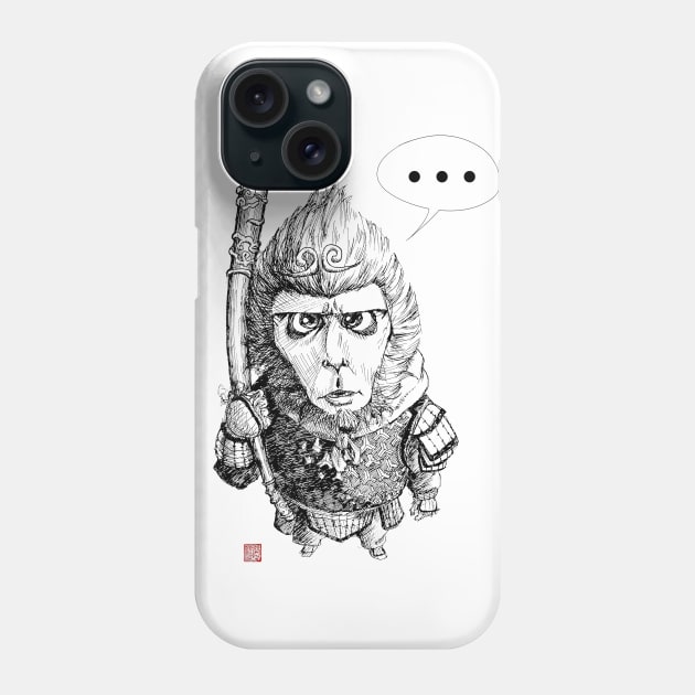 Monkey King Speechless Phone Case by Huluhua