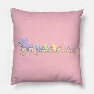 Rainbow Duckies Pillow