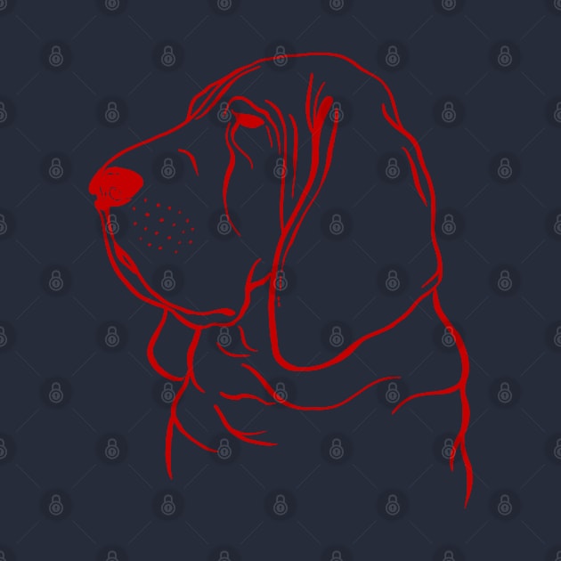 Bloodhound (Light Blue and Red) by illucalliart