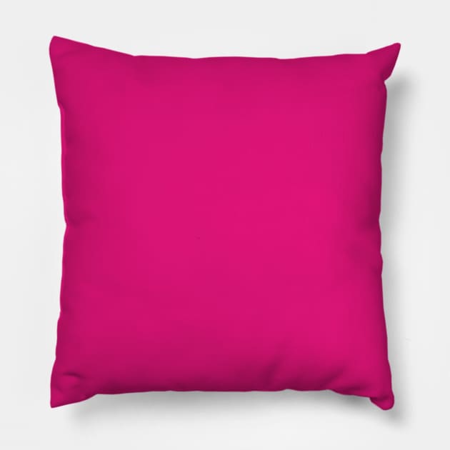 Hot Pink Plain Solid Color Pillow by squeakyricardo