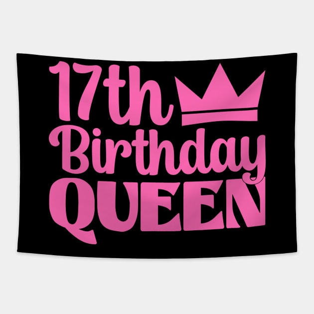 17th birthday queen Tapestry by colorsplash