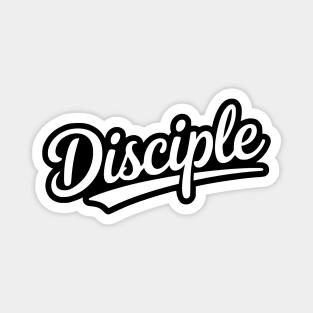 Disciple -Transparent Font with Black Outline Magnet