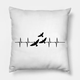 heart beat- birds Pillow