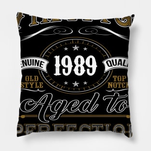 Vintage 1989 Shirt 30th Birthday Gift Thirtieth Bday T Shirt Pillow