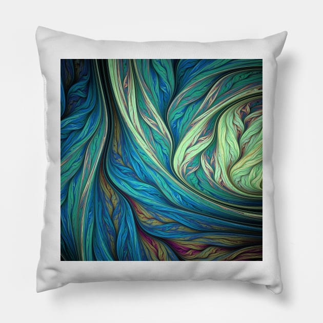 Tropical leaves Pillow by krinichnaya