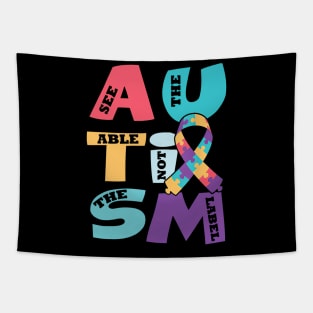 See The Able Not See The Label Autism Awareness Tapestry