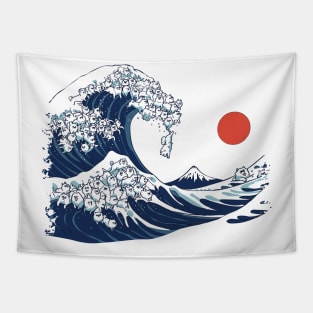 The Great Wave of Samoyed Tapestry