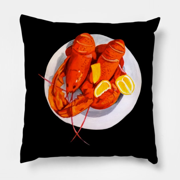 Lobster lover Pillow by PaintingsbyArlette