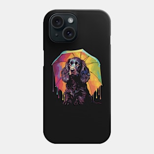 Boykin Spaniel Rainy Day With Umbrella Phone Case