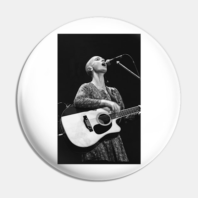 Sinead O'Connor BW Photograph Pin by Concert Photos