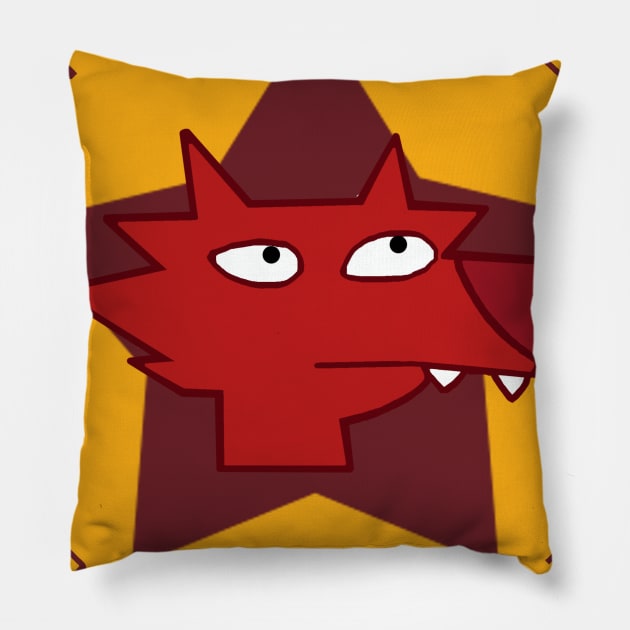 Space Coyote Pillow by BradyRain