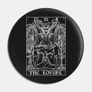 The Lovers Tarot Card (Monochrome) Pin