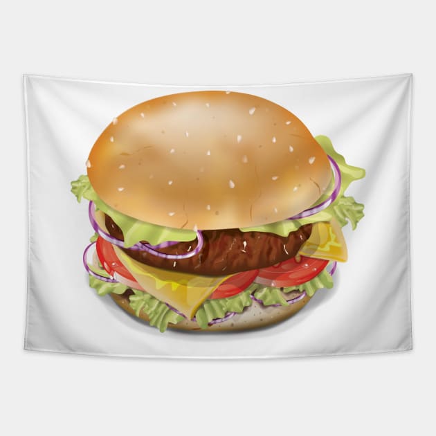 Hamburger Tapestry by nickemporium1