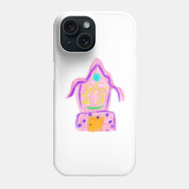 Pink yellow watercolor pastel fairy house Phone Case by Artistic_st