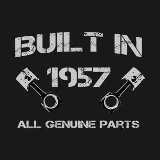 Built in 1957 Car fanatics 63rd Birthday Gift ideas T-Shirt