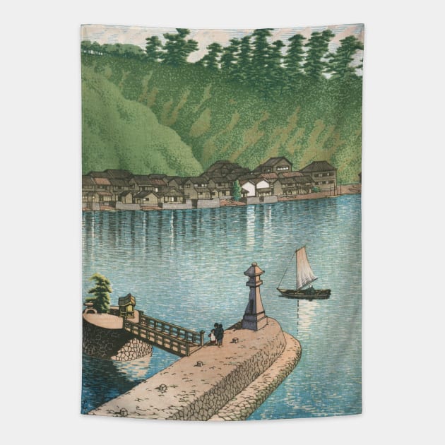 Mihogaseki in Izumo by Kawase Hasui Tapestry by Takeda_Art