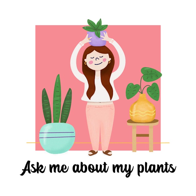 ask me about my plants by asian tee