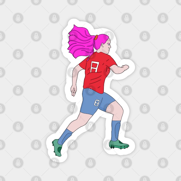 Running Soccer Player Football Magnet by DiegoCarvalho