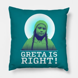 Greta Thunberg is Right! Pillow