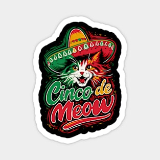 Cinco De Meow Cat Magnet