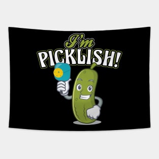 Im Picklish Funny Pickleball Player Tapestry