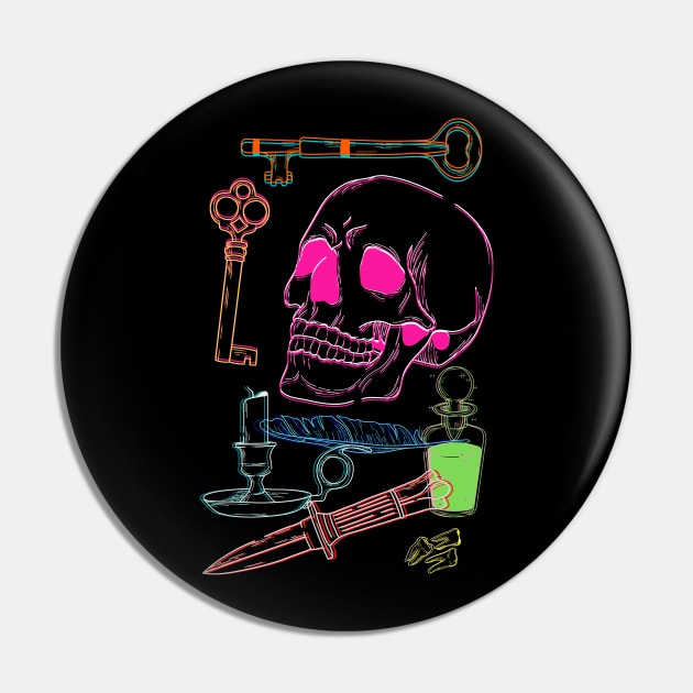 Haunted Mystery Scary Story Time Pin by TJWDraws