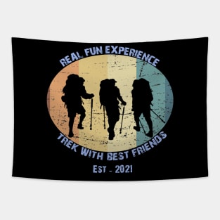 Trekking and Hiking fun with best friends Tapestry