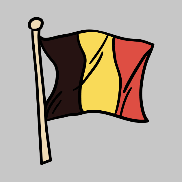 Belgian Flag Illustration by SLAG_Creative