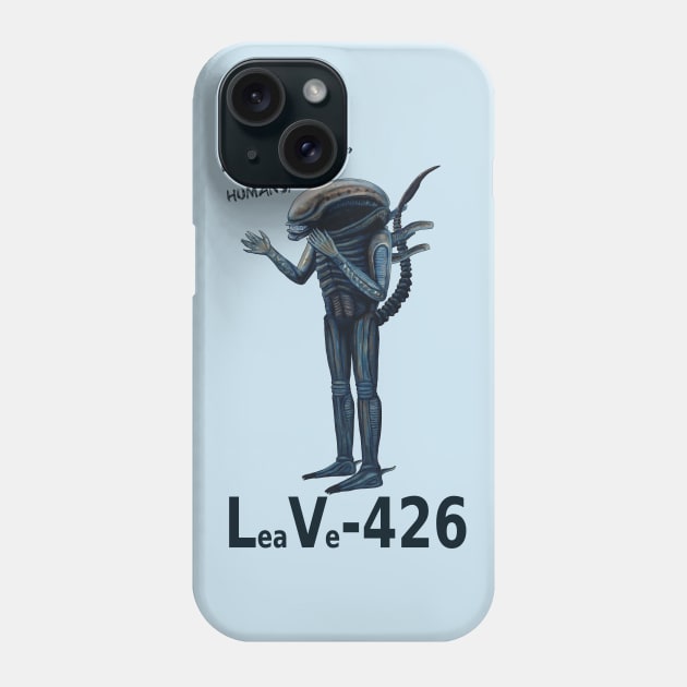 Xenomorph Print: LeaVe-426 Phone Case by SPACE ART & NATURE SHIRTS 