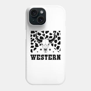 Western Sign, Cow Skin, Bull Skull, Cowboy Phone Case