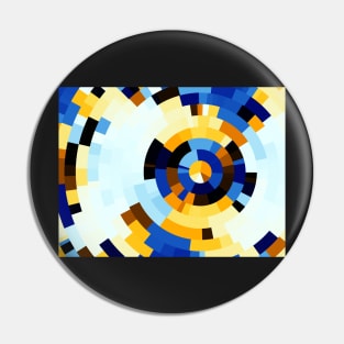 Blue white concentric rings Pin