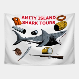 Jaws Shark Tours Tapestry