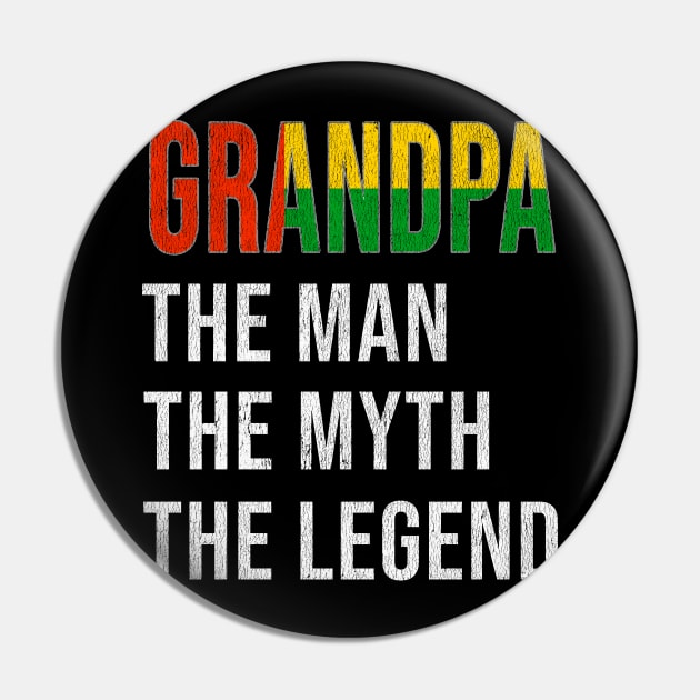 Grand Father Bissau Guinean Grandpa The Man The Myth The Legend - Gift for Bissau Guinean Dad With Roots From  Guinea Bissau Pin by Country Flags