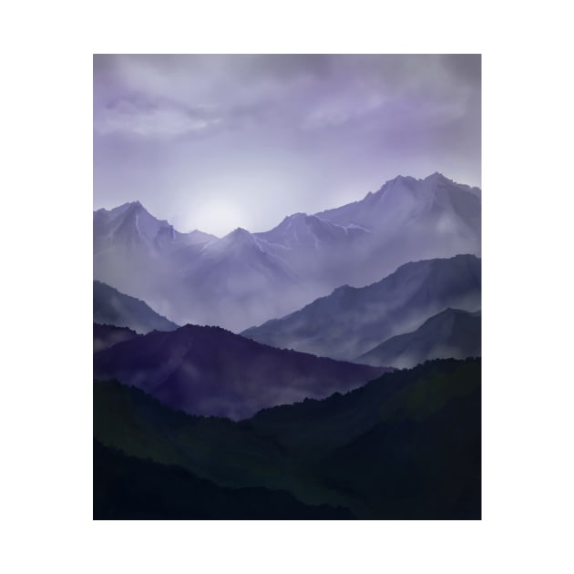 Purple mountain landscape by consequat