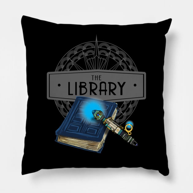 THE LIBRARY DARK VERSION Pillow by KARMADESIGNER T-SHIRT SHOP