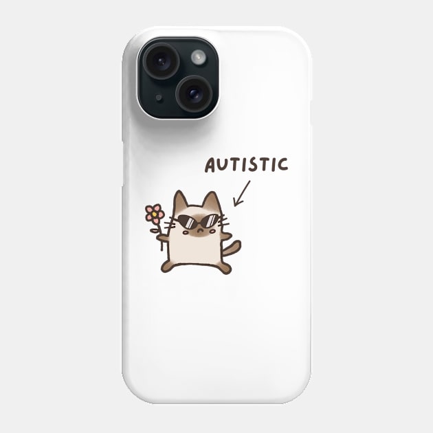 Autistic Cat (Light) Phone Case by applebubble