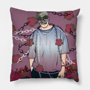 Chained skull Pillow