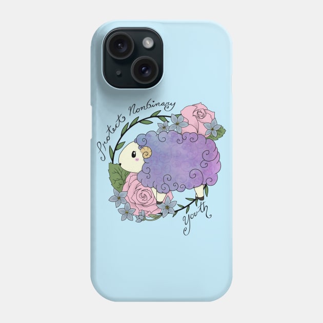 Protect Nonbinary Youth Phone Case by Cosmic Queers