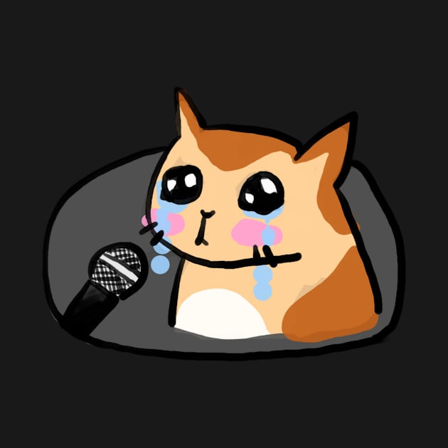 crying cat meme by sesame doodles