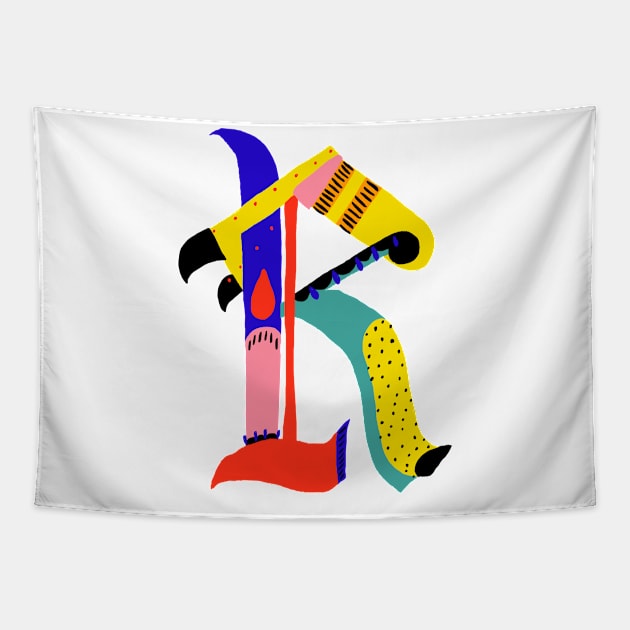 R Letter Tapestry by ezrawsmith