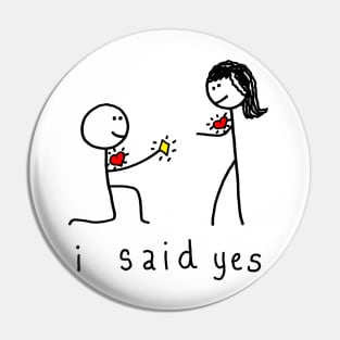 I said YES! Engagement Proposal Pin