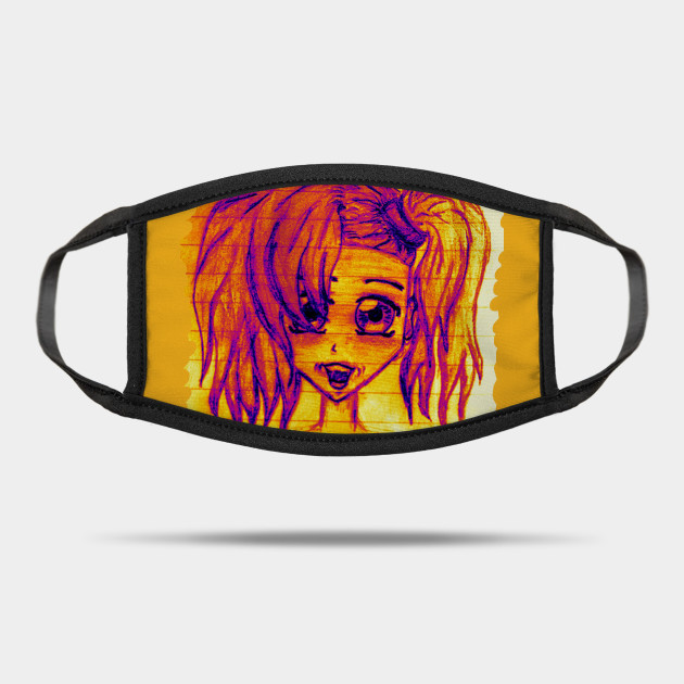 Be In A Good Mood Anime Girl Face Mask Teepublic Uk,How To Draw Goddess Lakshmi Step By Step